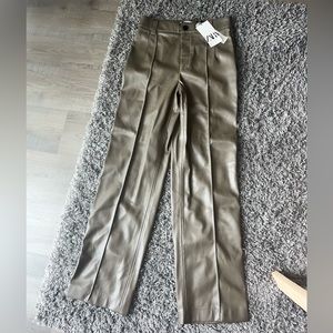 New with tags ZARA Artificial Leather Pants